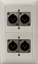 Bild von proDT 4XO UP ws | Unterputzanschluss proDT® mit 4x XLR Output male von Dante, EDIZIOdue, weiss