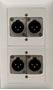 Bild von proDT 4XO UP ws | Unterputzanschluss proDT® mit 4x XLR Output male von Dante, EDIZIOdue, weiss
