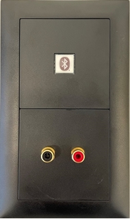 Bild von proDT BI/CO UP sw | Unterputzanschluss proDT® mit Bluetooth Input und 2x Cinch Output auf/von Dante, EDIZIOdue, schwarz