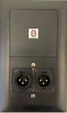 Bild von proDT BI/2XO UP sw | Unterputzanschluss proDT® mit Bluetooth Input und 2x XLR Output male auf/von Dante, EDIZIOdue, schwarz