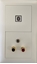 Bild von proDT BI/CI/3.5O UP ws | Unterputzanschluss proDT® mit Bluetooth Input, 2x Cinch Input und 3.5mm Klinkenbuchse Output auf/von Dante, EDIZIOdue, weiss
