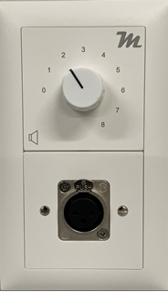 Bild von proDT XIMR UP ws | Unterputzanschluss proDT® mit XLR Input female Mic mit Regler auf Dante, EDIZIOdue, weiss