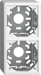Bild von AP EDIZIO 2x1 ws | Aufputzrahmen EDIZIOdue 2x1 in weiss
