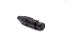 Bild von NXT5FA | XLR Kabelstecker weibchen 5-polig Gold, PureCoreNxt schwarzes Metallgehäuse, schwarze Kabeltülle
