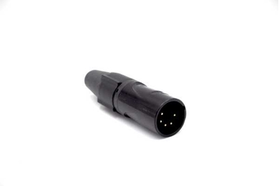 Bild von NXT5MA | XLR Kabelstecker männchen 5-polig Gold, PureCoreNxt schwarzes Metallgehäuse, schwarze Kabeltülle