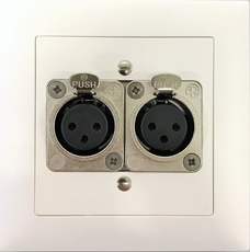Bild von proDT 2XI UP ws | Unterputzanschluss proDT® mit 2x XLR Input female auf Dante, EDIZIOdue, weiss