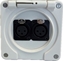 Bild von proDT 2XI UP IP ws | Unterputzanschluss proDT® mit 2x XLR Input female auf Dante, EDIZIOdue IP21, weiss