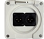 Bild von proDT 2XO UP IP ws | Unterputzanschluss proDT® mit 2x XLR Output male von Dante, EDIZIOdue IP21, weiss