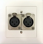 Bild von proDT 2XI UP ws | Unterputzanschluss proDT® mit 2x XLR Input female auf Dante, EDIZIOdue, weiss
