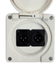 Bild von proDT 2XO UP IP ws | Unterputzanschluss proDT® mit 2x XLR Output male von Dante, EDIZIOdue IP21, weiss