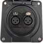 Bild von proDT 2XI UP IP sw | Unterputzanschluss proDT® mit 2x XLR Input female auf Dante, EDIZIOdue IP21, schwarz