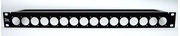 Bild von proPANEL D16 sw | 19" proPANEL® 16x D-Serie mit M3-Gewinde, 1HE, schwarz matt eloxiert