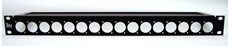 Bild von proPANEL D16 sw | 19" proPANEL® 16x D-Serie mit M3-Gewinde, 1HE, schwarz matt eloxiert