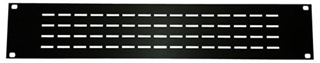Bild von proPANEL 2HE AIR sw | 19" Frontplatte 2HE/3mm mit Lüftungsschlitzen, schwarz matt eloxiert