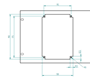 Bild von proPANEL proMX | 19" Frontplatte 5HE/3mm mit Ausschnitt für proMX Serie, M3 Gewinde, farblos matt eloxiert