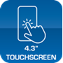 Bild von C-T4BT-B | 4.3" Touchbedienung mit Volume Slider, 2 Tasten, Bluetooth Remote Audioeingang und Bewegungssensor, schwarz