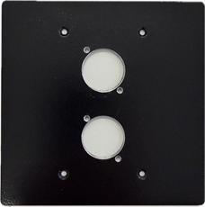 Bild von AZ D-SERIE 2.2 sw | Abdeckplatte Dual-/2-Gang mit 2x Ausschnitt D-Serie für 19" Panel BB-PLT-PNL, schwarz