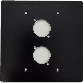 Bild von AZ D-SERIE 2.2 sw | Abdeckplatte Dual-/2-Gang mit 2x Ausschnitt D-Serie für 19" Panel BB-PLT-PNL, schwarz