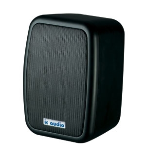 Bild von MO15-100/T sw | Monitorbox, 15 Watt, 100mm/4", schwarz, inkl. Wandhalterung